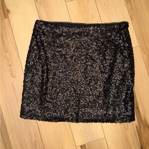 Bisou Bisou Black Sequin Mini Skirt